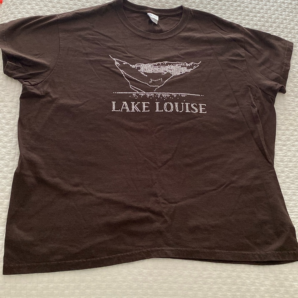 Lake Louise bejewelled T-shirt, size 2XL